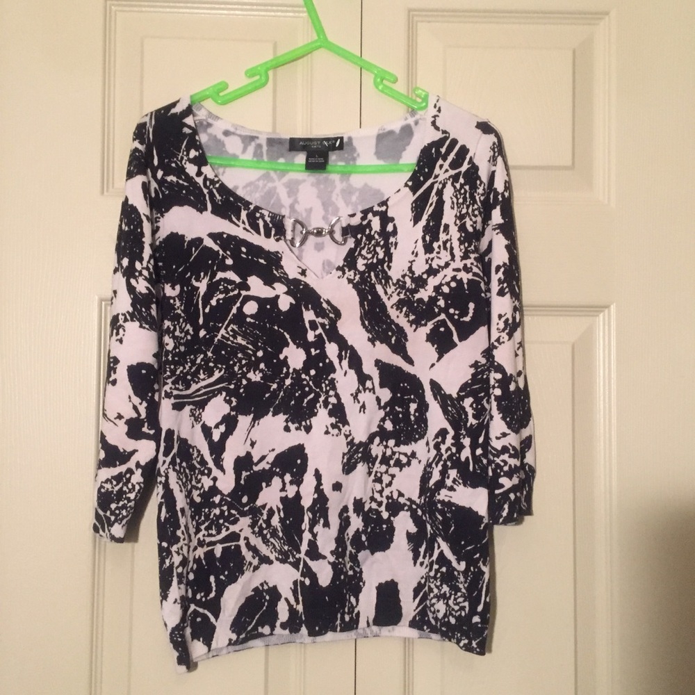 August Silk 3/4 Knit Top