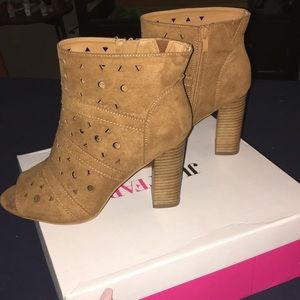 NWT TORRID open toe booties/ Heels size 10W
