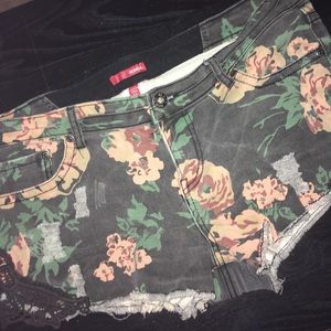 Floral Jean Shorts Floral Jean Shorts