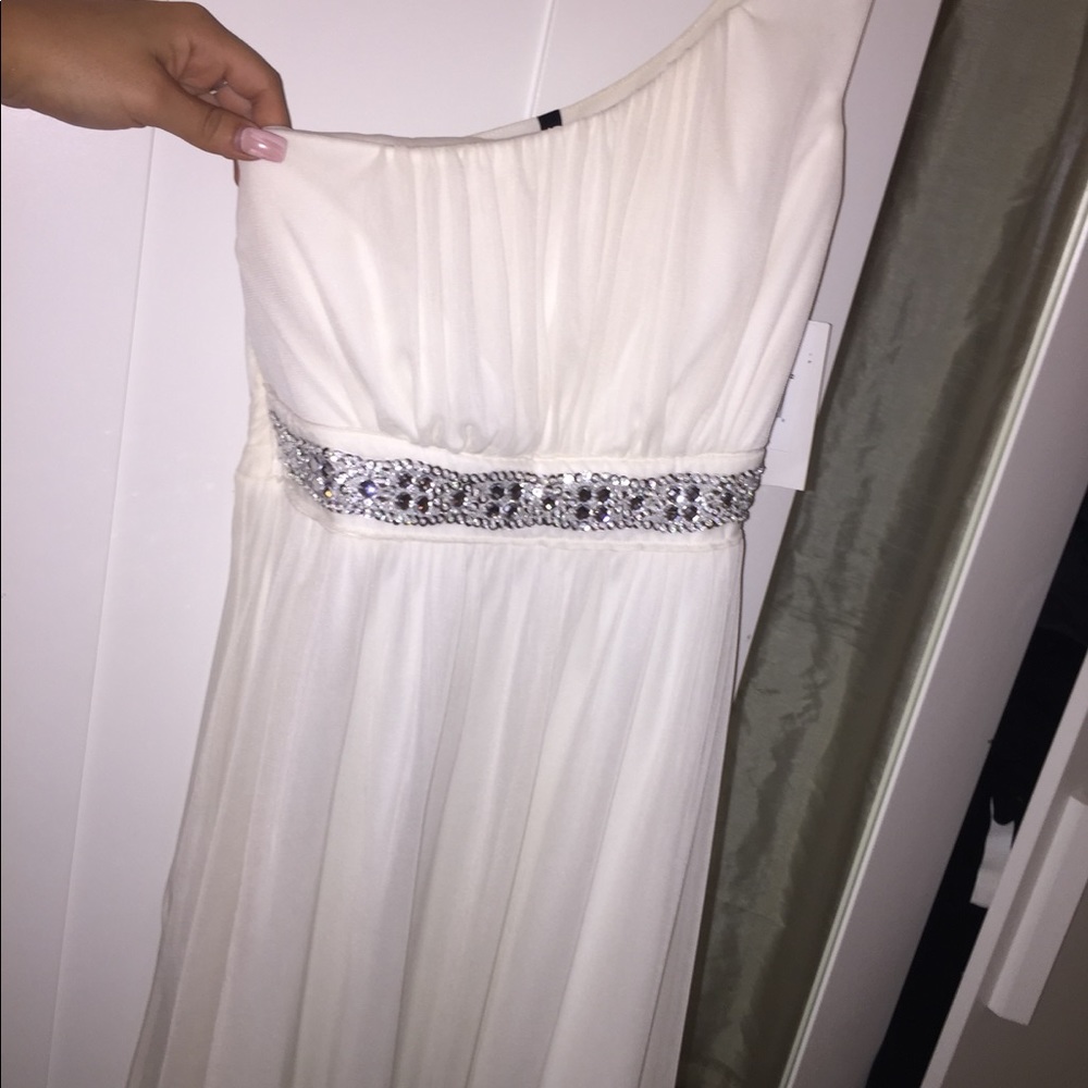 White rhinestone dress