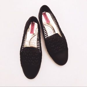 BETSEY Johnson Black Loafers / Flats