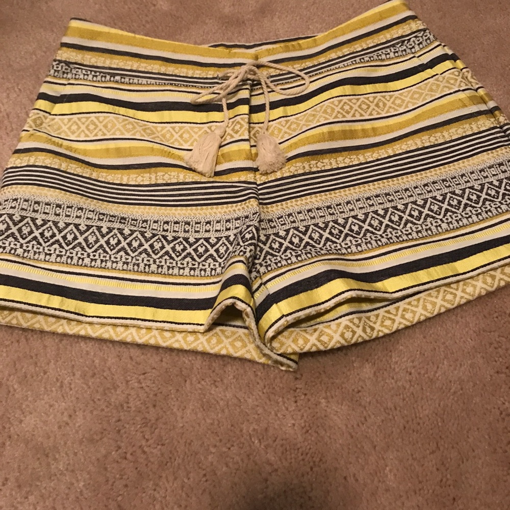 Fun print with tassel shorts