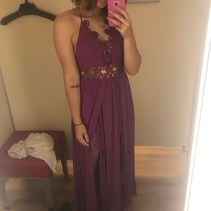 Low cut backless Maxi dress