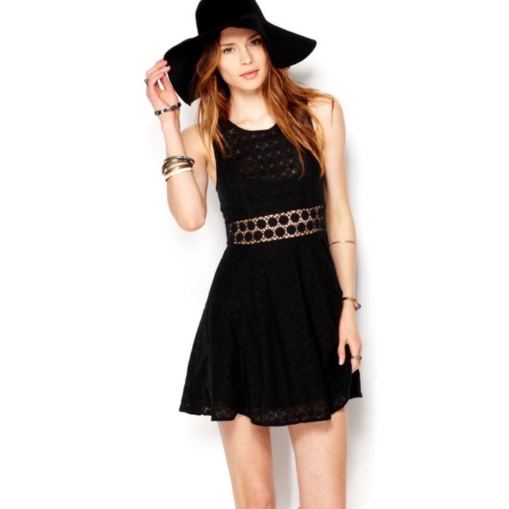 Black FP Daisy Cutout Dress