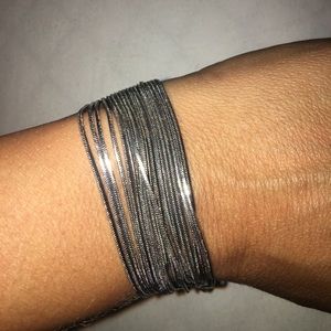 Silver bracelet, "slinky" chain like