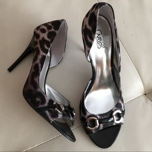 -new- Carlos by Carlos Santana Animal Print Heels