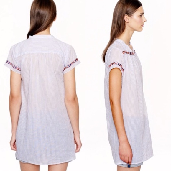 J.crew contrasts embroidered stripped tunic - Picture 7 of 7