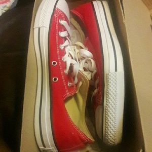 Converse red all star unisex shoe Men 8 Women 10