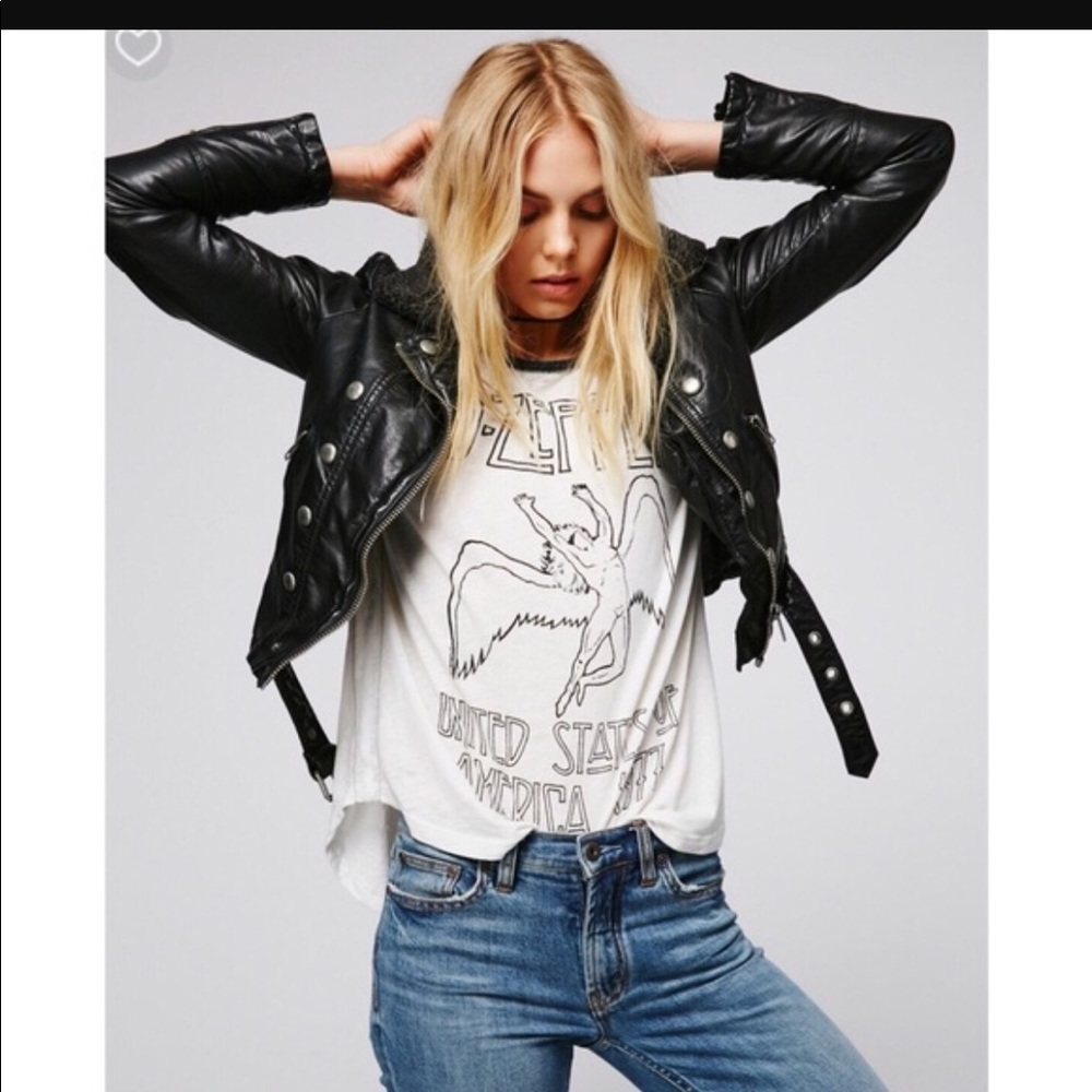 Free People Vegan Leather Jacket Authentic NWT