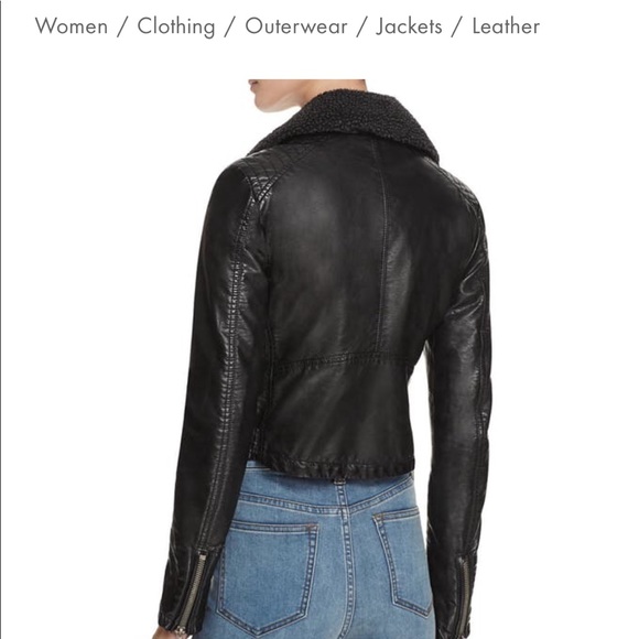 Free People Vegan Leather Jacket Authentic NWT - Picture 7 of 8