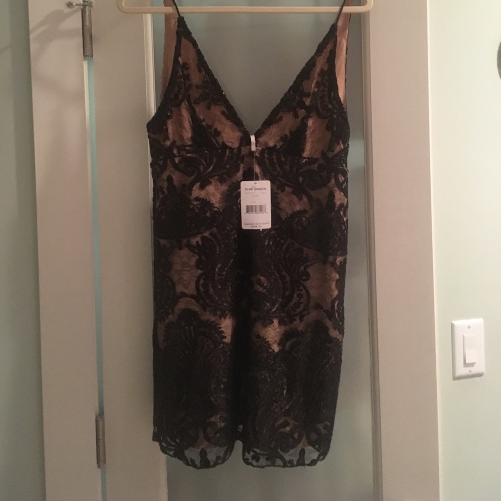 Free people black sequin dress