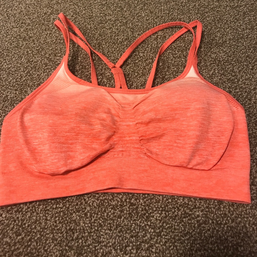 Champion pink heathered sports bra with pads