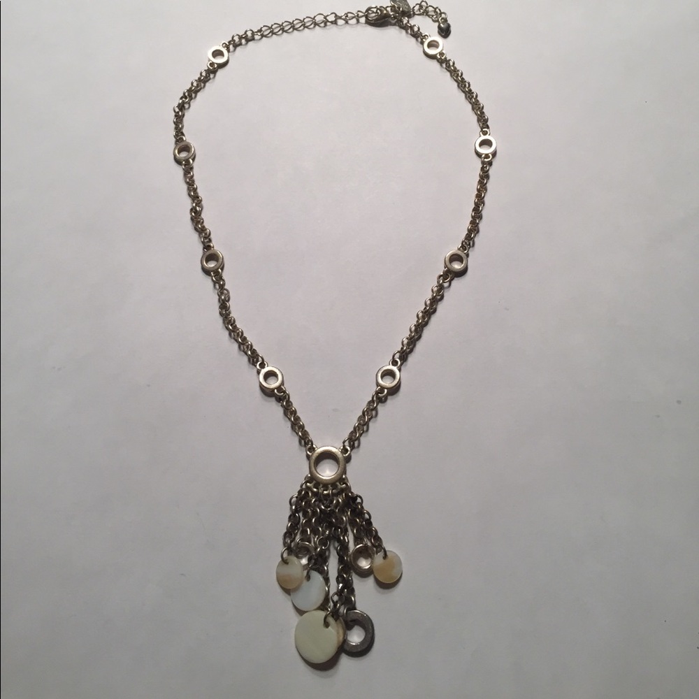 Silver and mother of pearl necklace