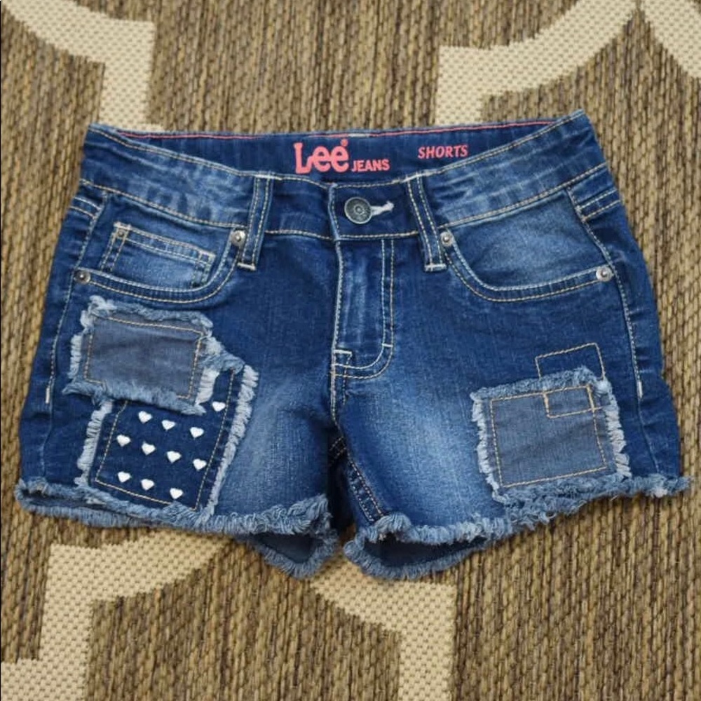 Lee Patchwork Jean Shorts Size 10 Girls
