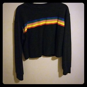 Forever 21 Rainbow Crop sweater