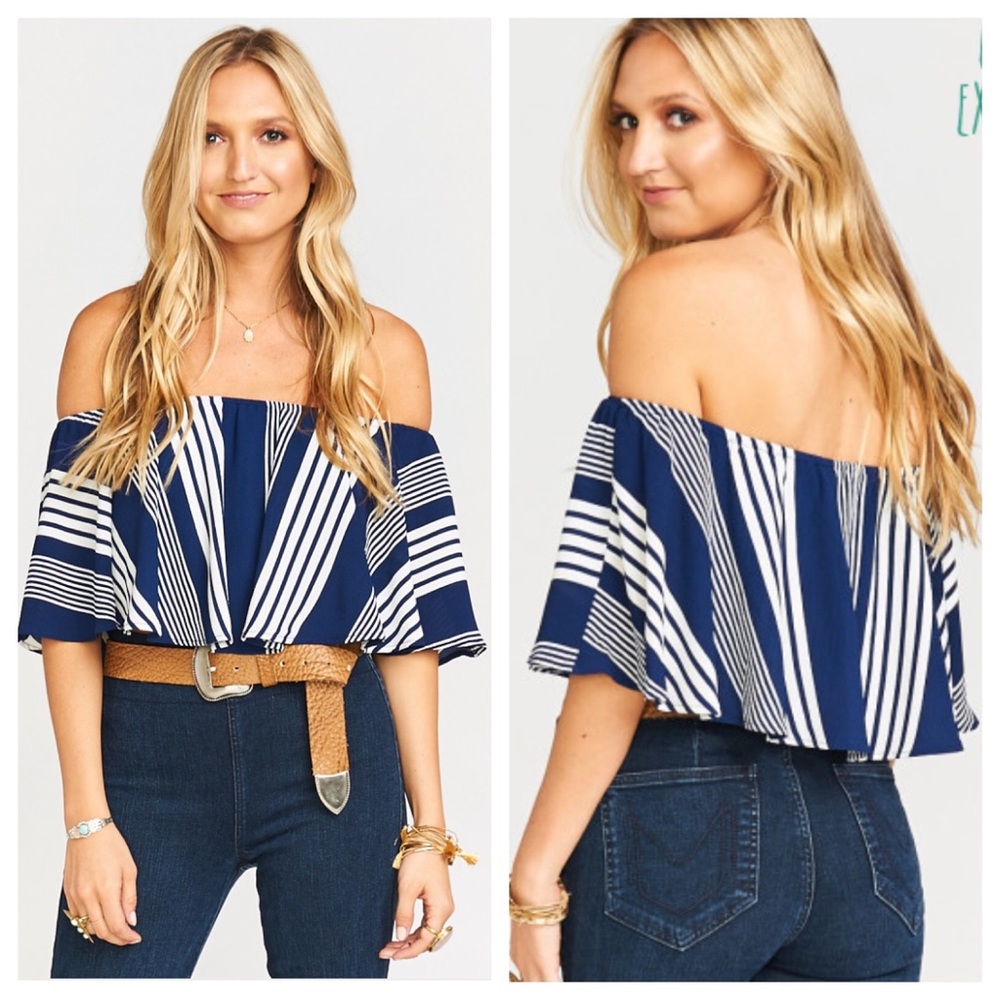 Show Me Your Mumu Heidi Ruffle, Stripe Me Down, M