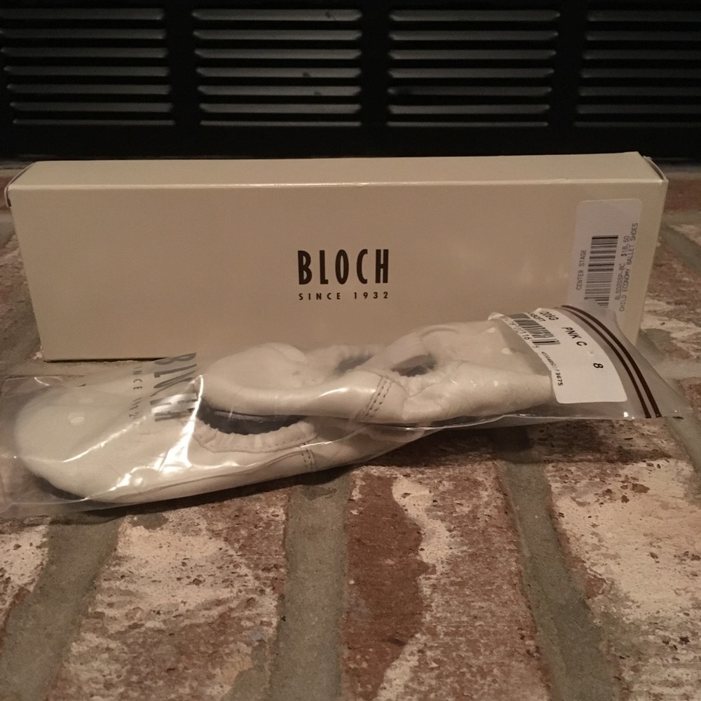 Bloch Ballet Dance Slippers Sz 8 White
