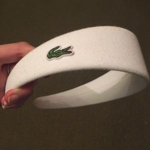 Authentic Lacoste white headband