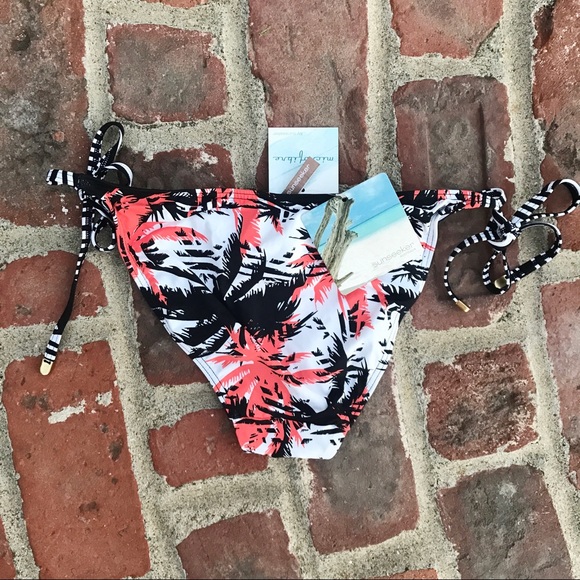🆕 Sunseeker Retro Palm Side Tie Bikini Bottoms - Picture 4 of 5