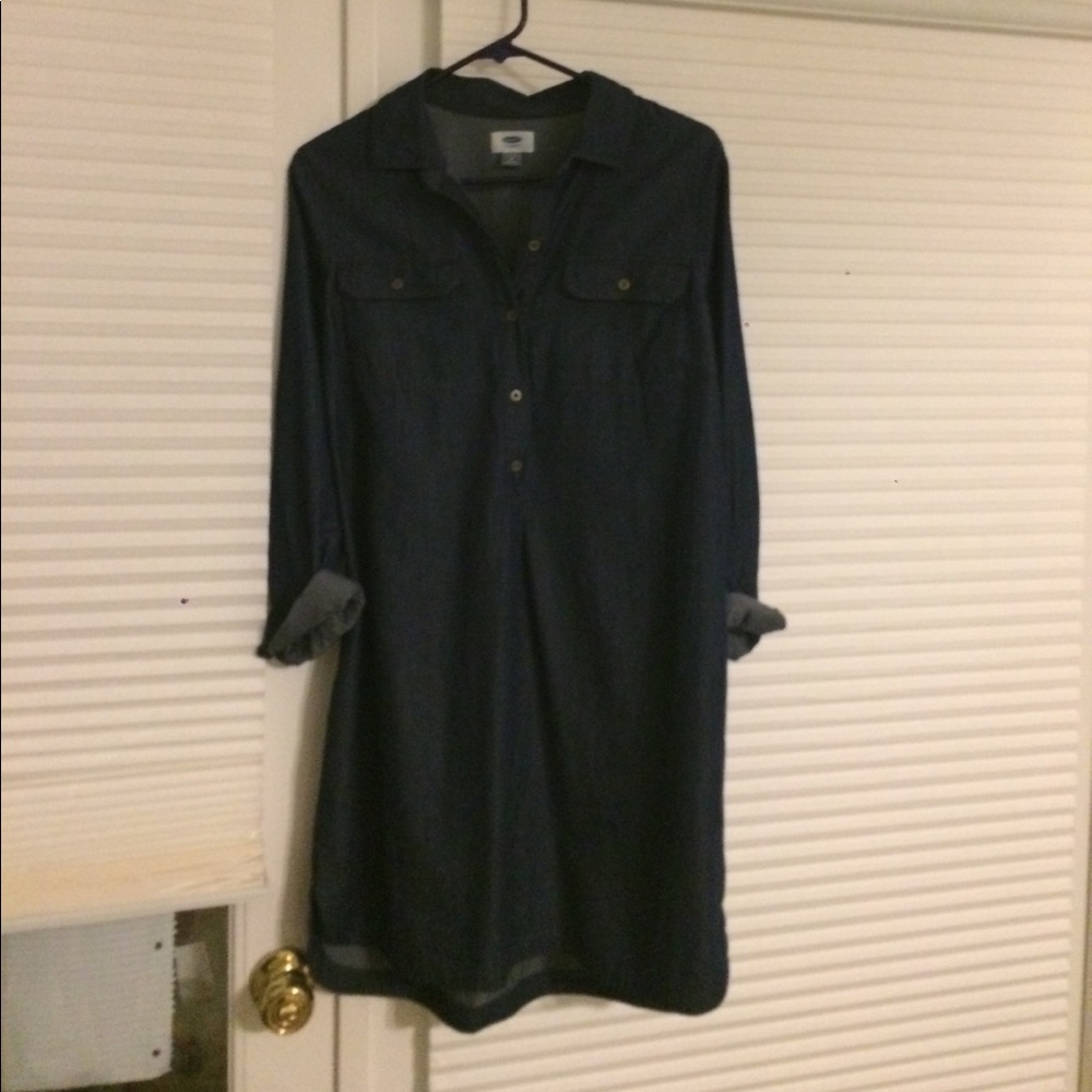Dark denim dress