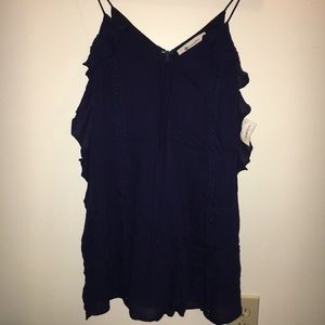 NWT flowy navy romper