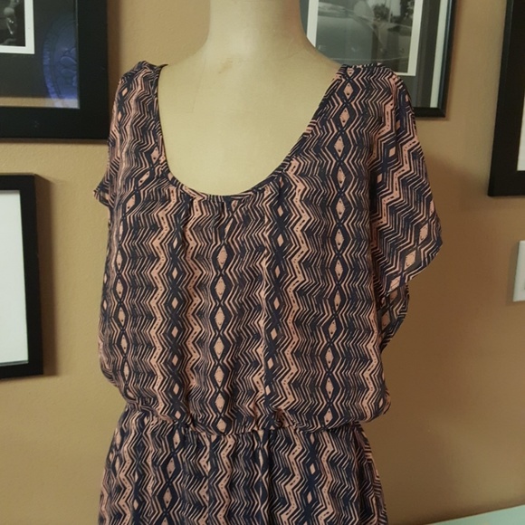 Bar lll Pattern Dress with Cinch Waist - Picture 2 of 4