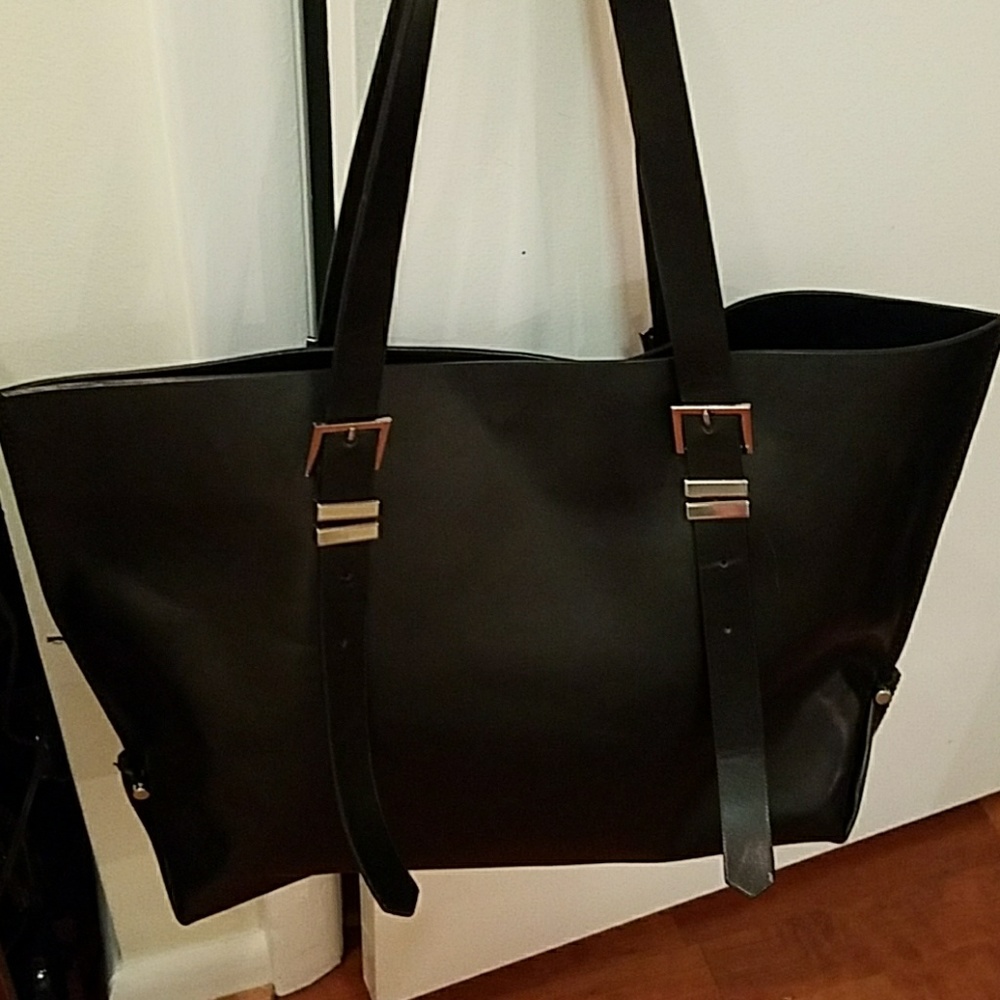 Zara black tote purse