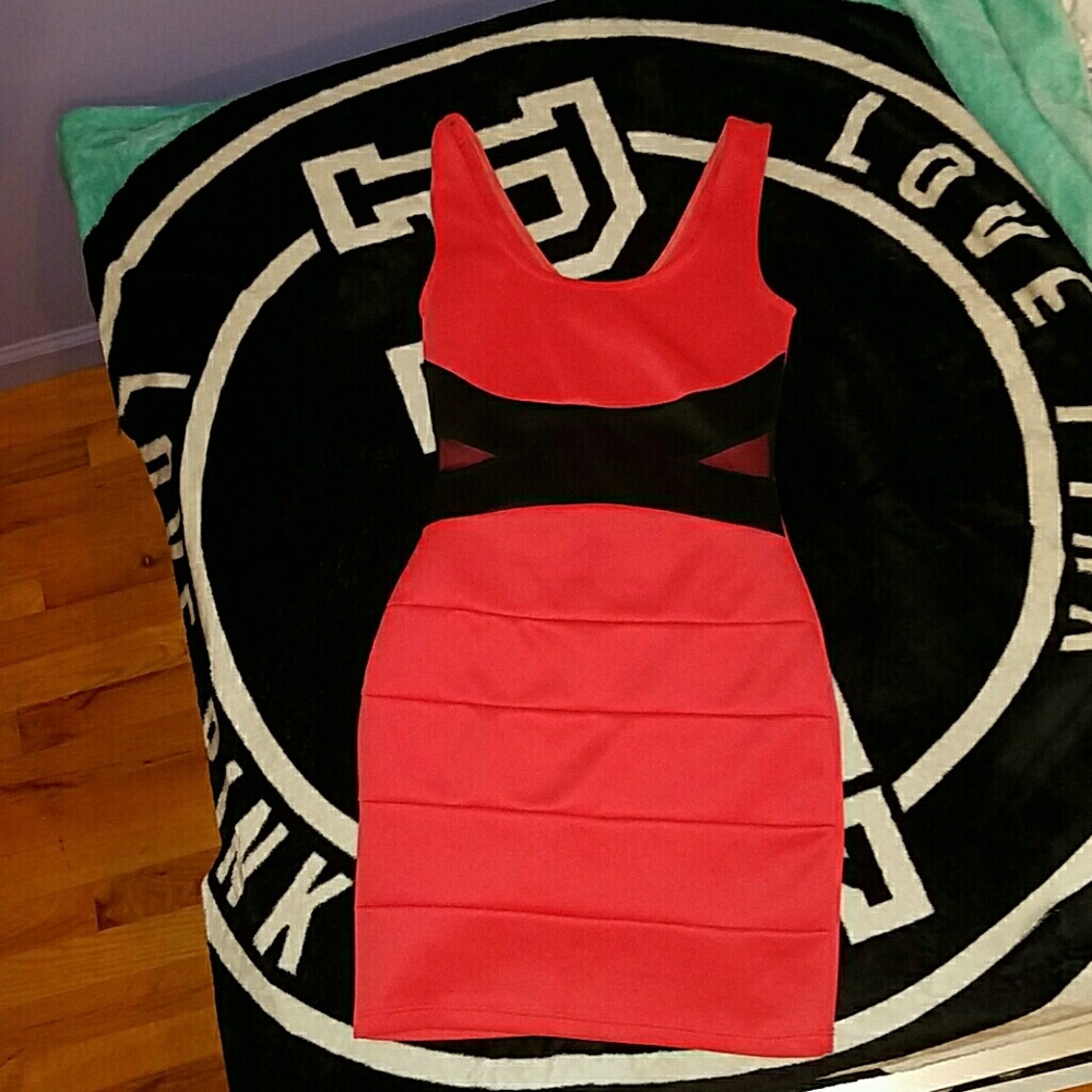 Hot pink charlotte russe bandage dress
