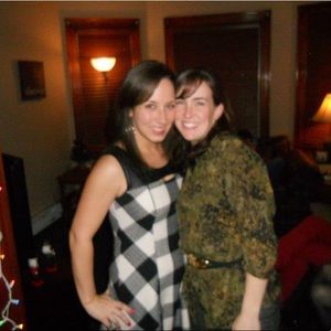 Black and white dress with peep hole