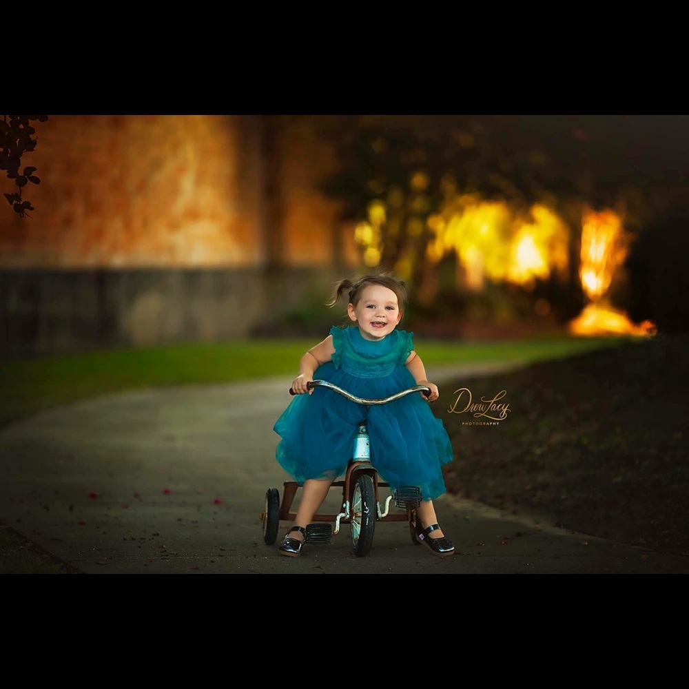 2T Turquoise Tulle Couture Dress