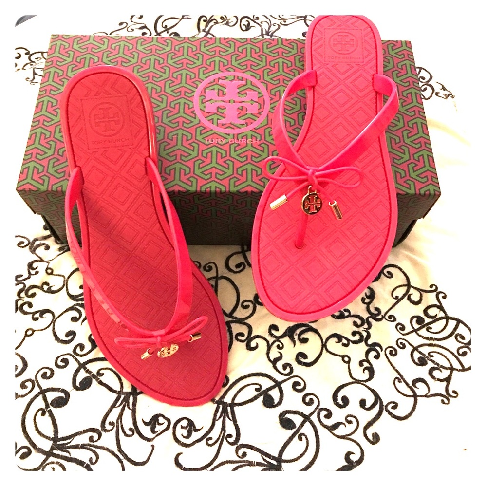 Tory Burch Pink Jelly Thong Sandal