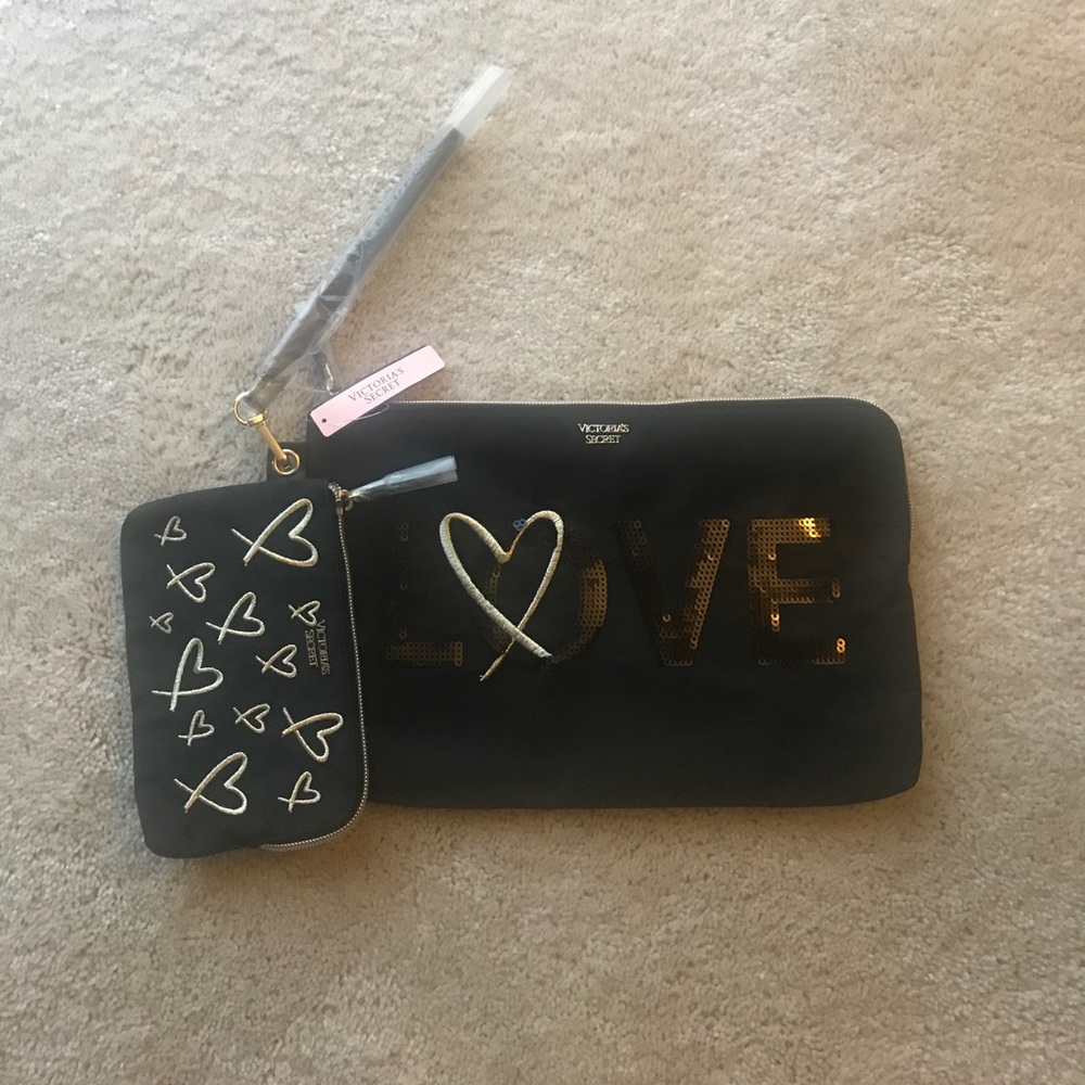 Victoria's Secret jumbo and mini make up bag