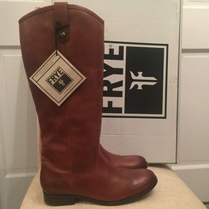 Frye Melissa Button Tab Riding Boots Cognac 9 Frye Melissa Button Tab Riding Boots Cognac 9