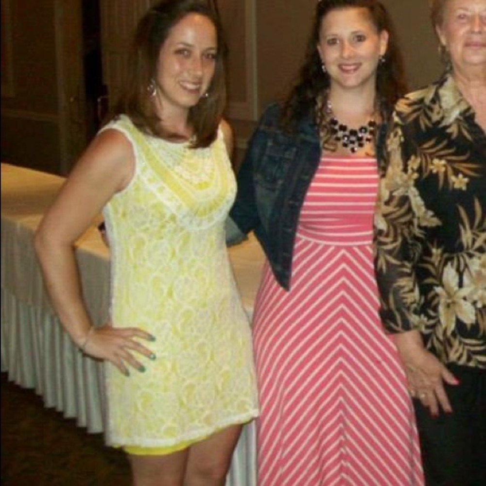 Fun lime/yellow lace dress