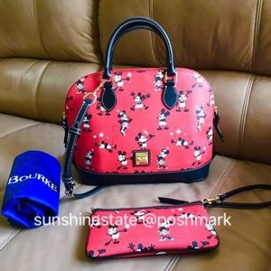 Disney Dooney Bourke Red Retro Mickey Minnie Mouse Disney Dooney Bourke Red Retro Mickey Minnie Mouse