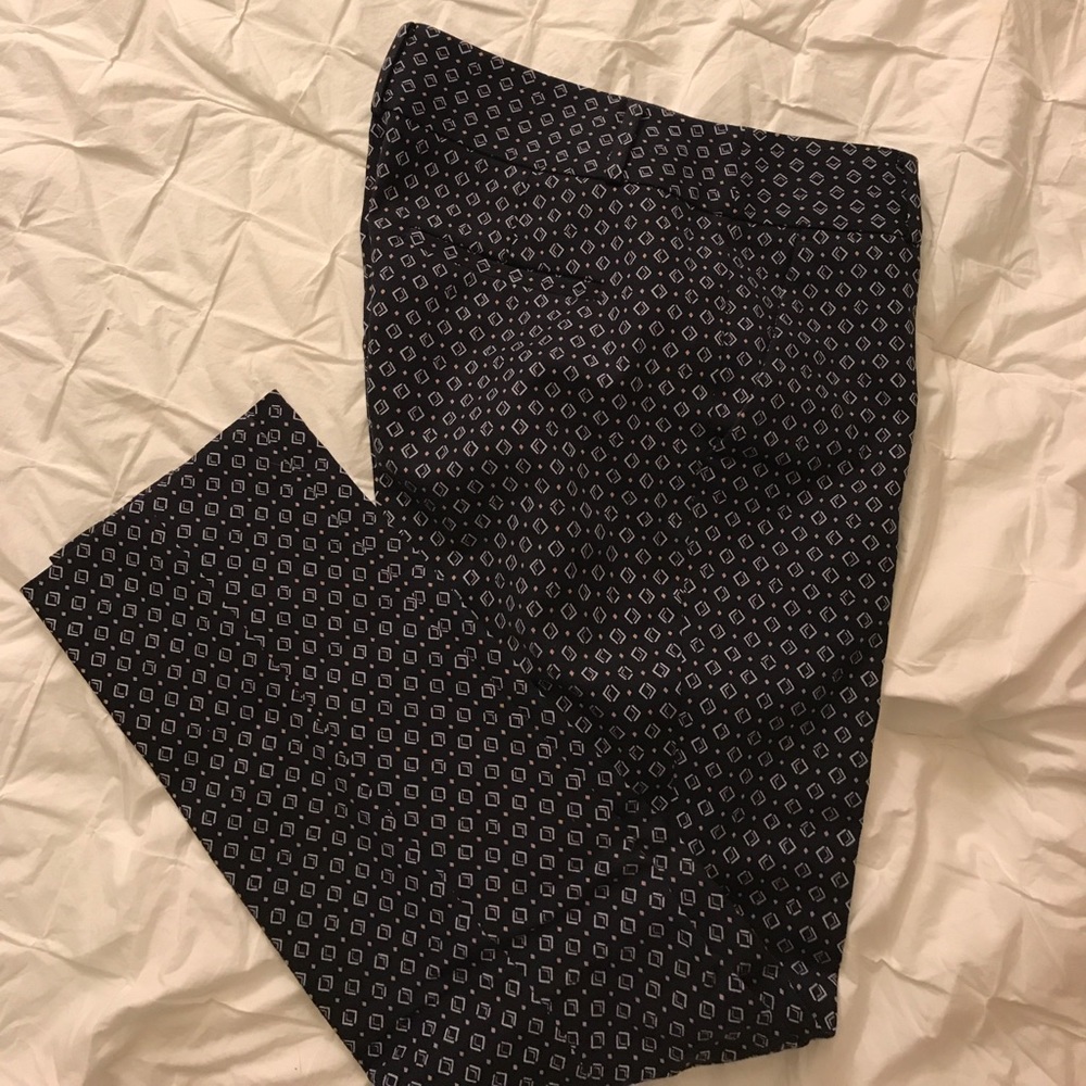 Navy LOFT cropped pants