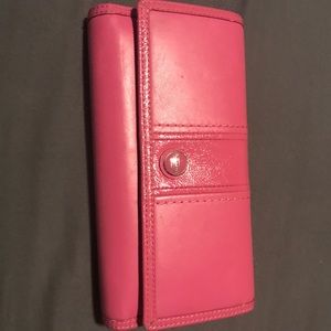 Coach pink leather wallet