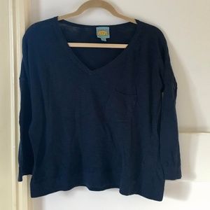 C&C California Navy Sweater-blouse