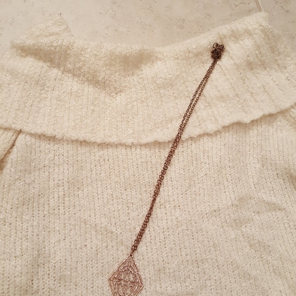 United States Sweaters Cream Cowl Neck Sweater - Picture 5 of 5