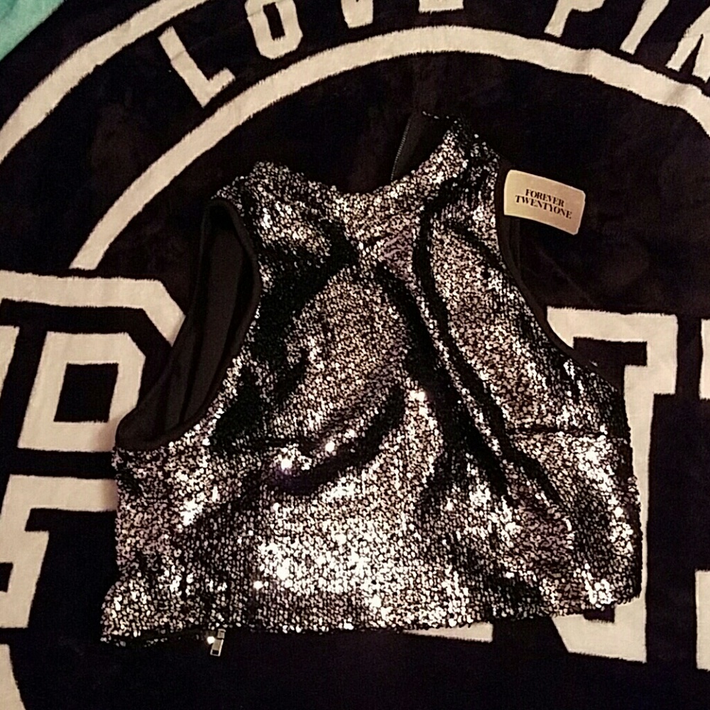 Forever 21 Sequined Crop Top