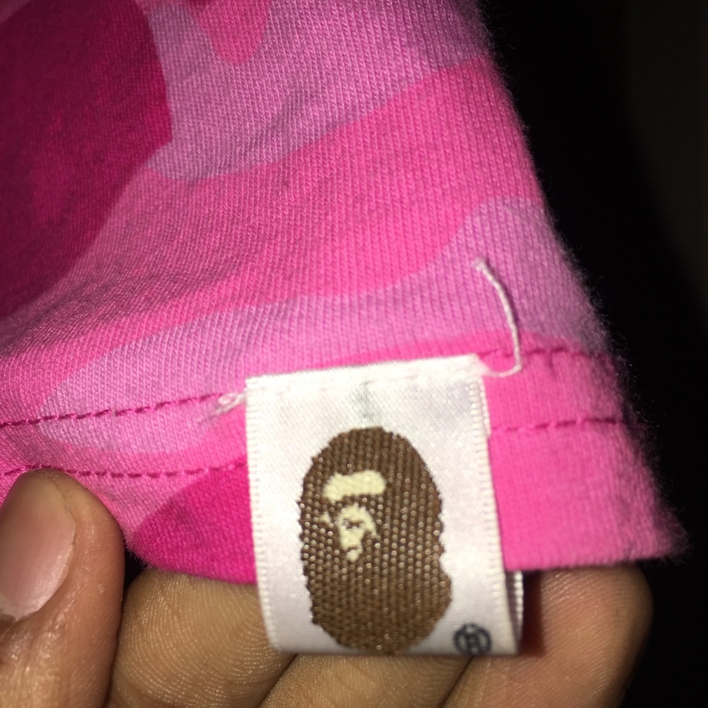 Bape pink camo tee. I have the tag as well.