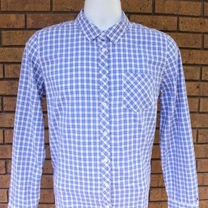 Tommy Hilfiger Blue White Checker Button Up Shirt