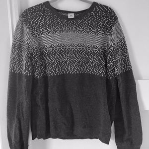 Cashmere Grey/White Printed Armani Sweater
