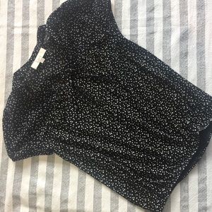[Loft] Short Sleeve Polka Dot Blouse- XS