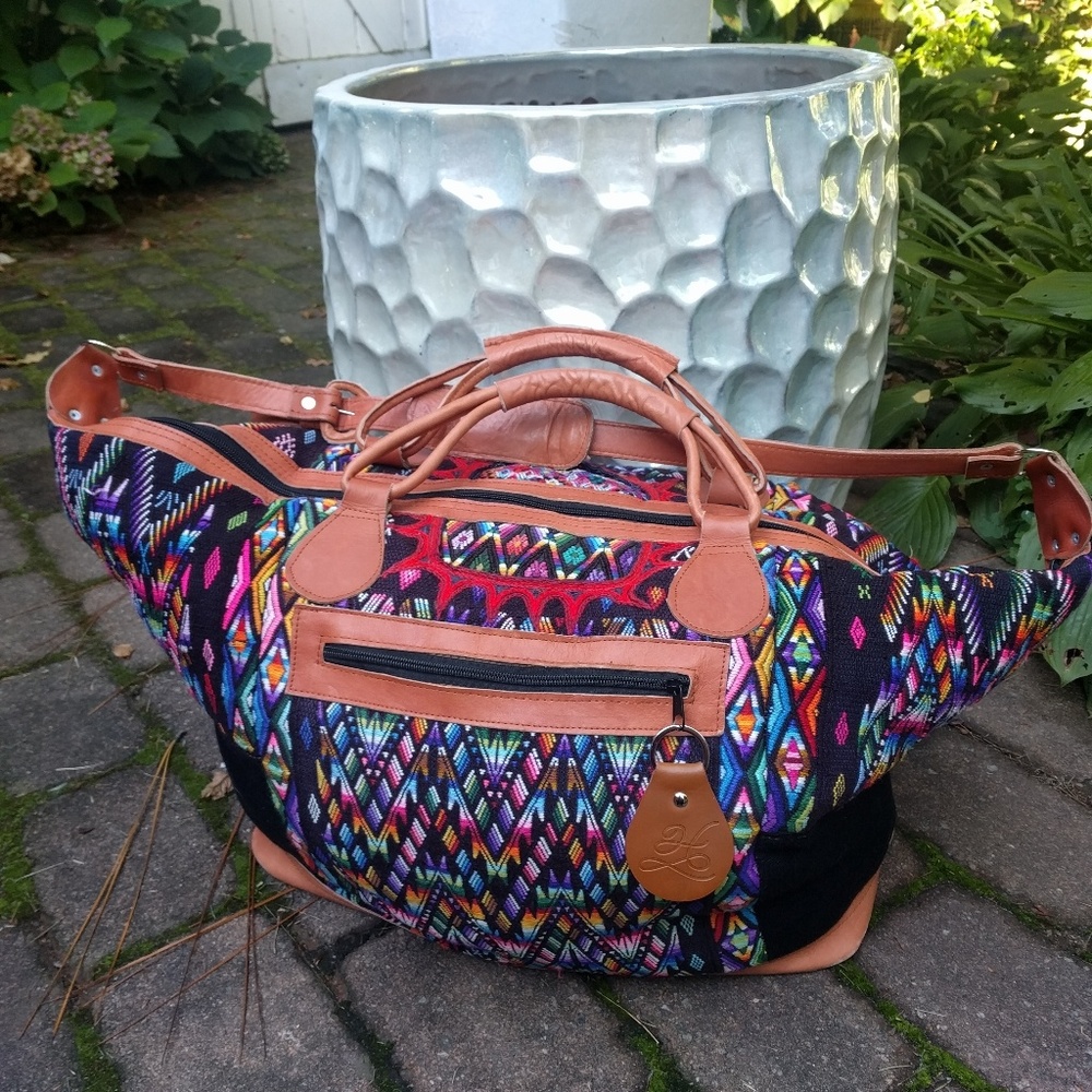 XL Hupil Leather Weekender Bag