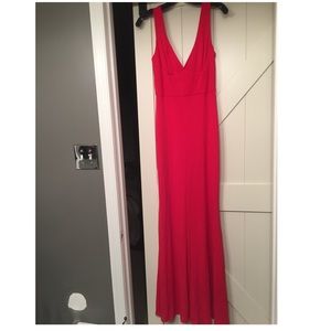 ABS Allen Schwartz long hot pink gown