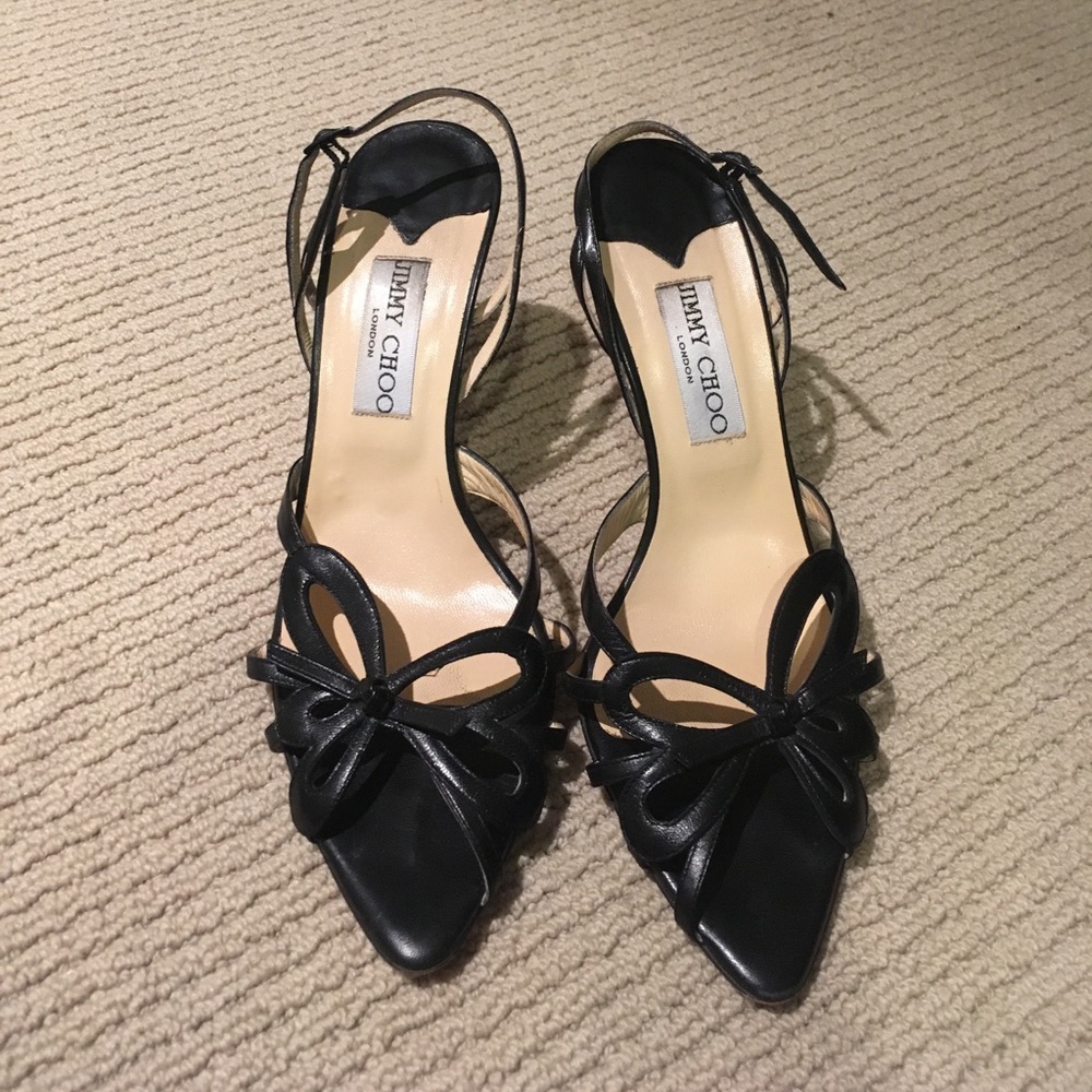 Jimmy choo black slingback heels