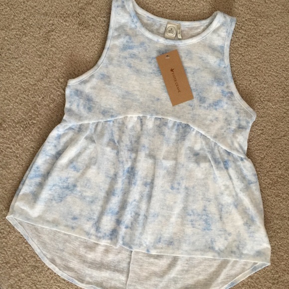 Paper Crane Empire Waist Hi-Low Tank Top Size S - Picture 2 of 6