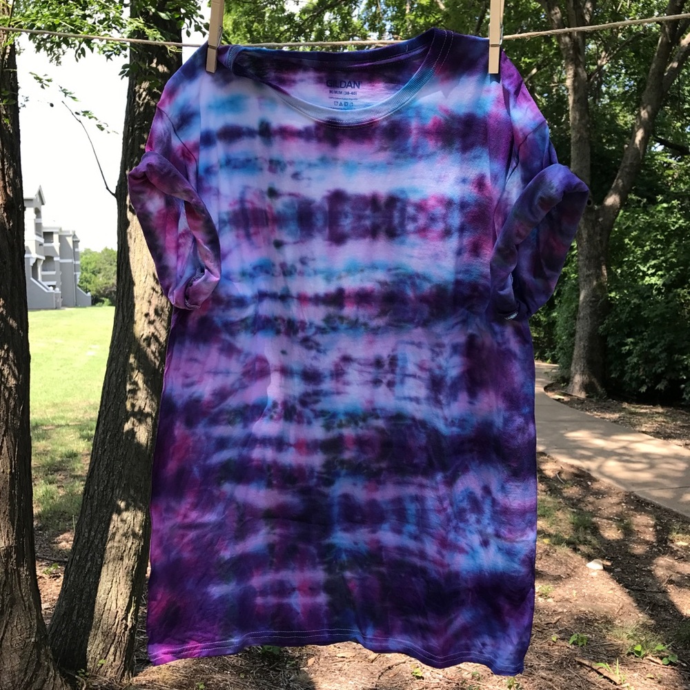 Custom tie dye campus tee