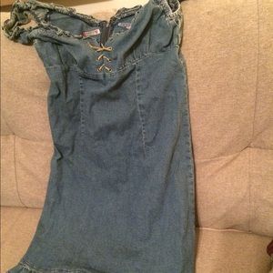 Guess denim dress off shoulder